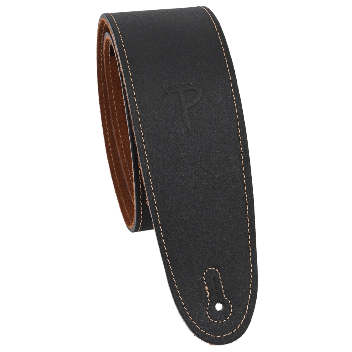 Kytarový popruh Perri´s Leathers 6626 kůže/semiš černý/hnědý
