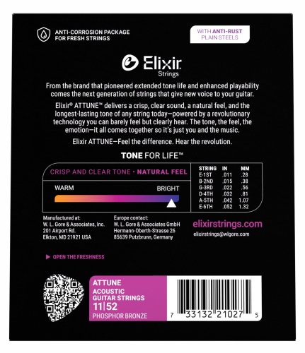 Elixir Attune Phosphor Bronze .011