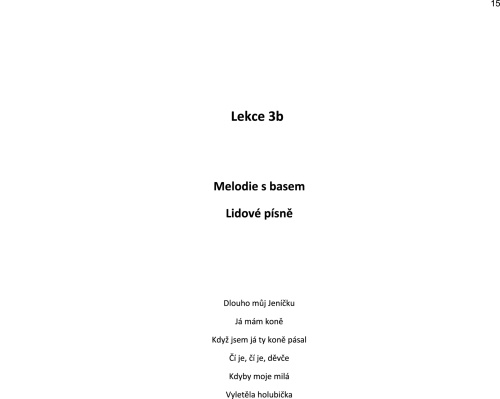 S. Juřica: Rychle a zábavně - Lekce 3 a 4