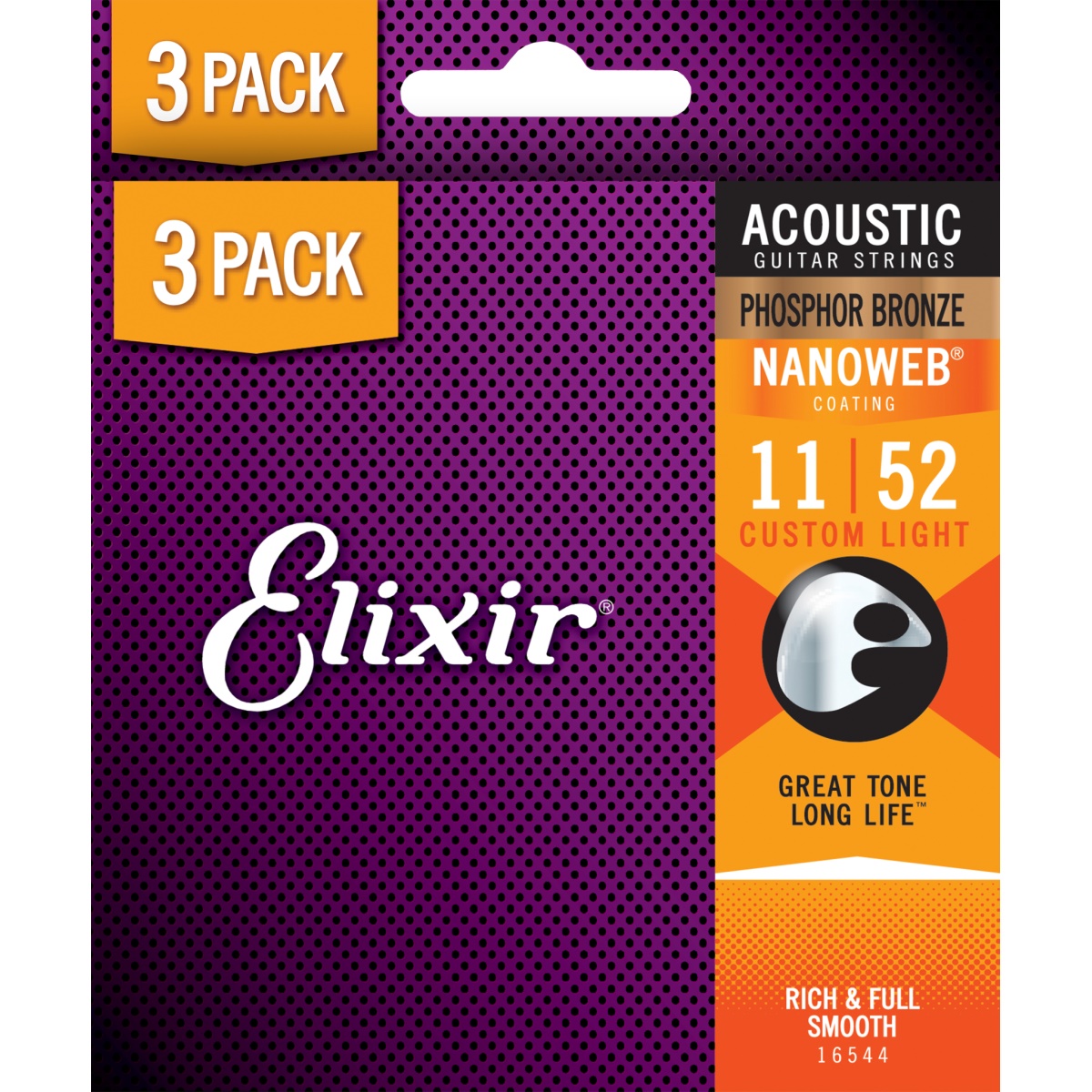 Elixir Phosphor Bronze .011 3-pack
