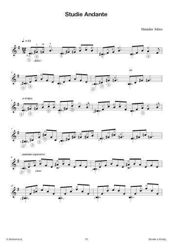 S. Juřica: Studie a Etudy pro kytaru (60. a 70. léta)