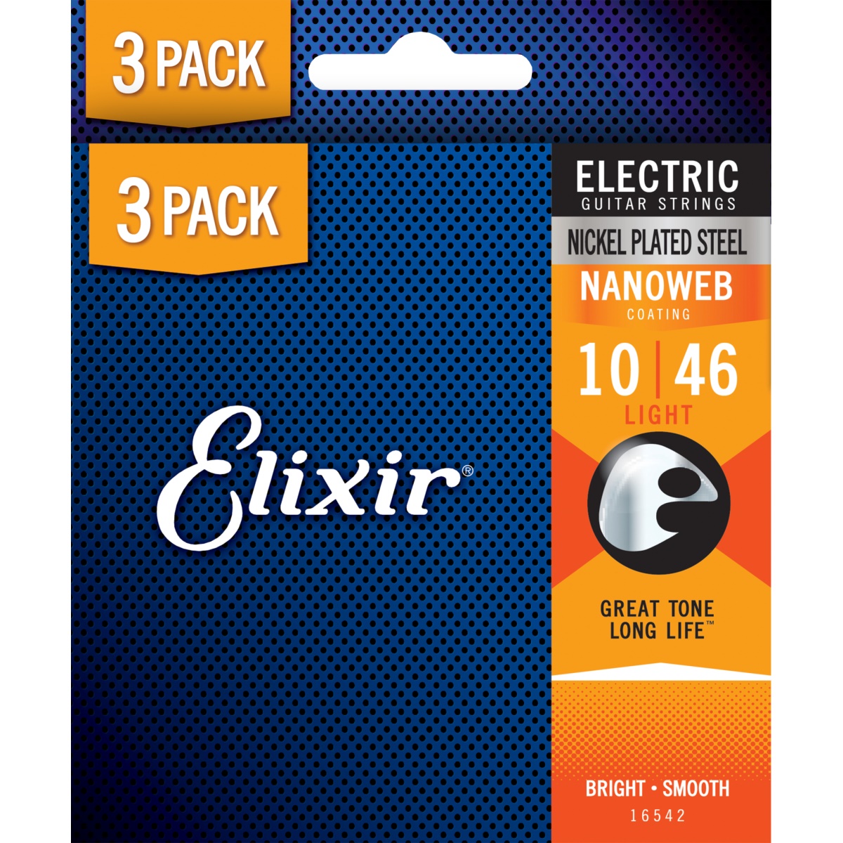 Elixir .010 Nanoweb 3-pack