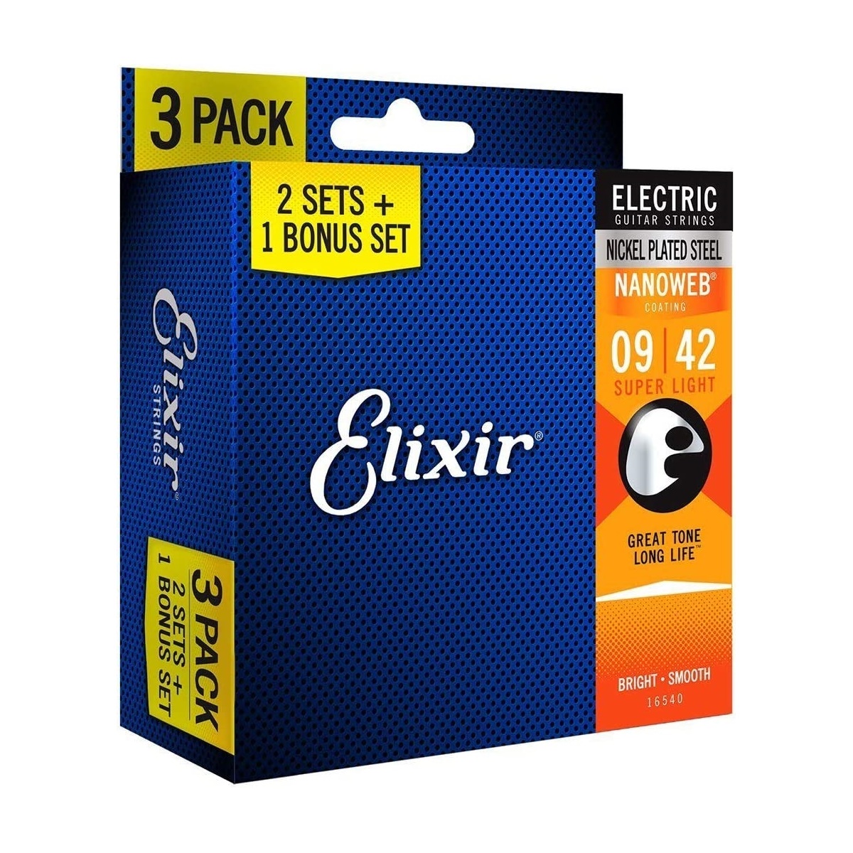 Elixir .009 Nanoweb 3-pack