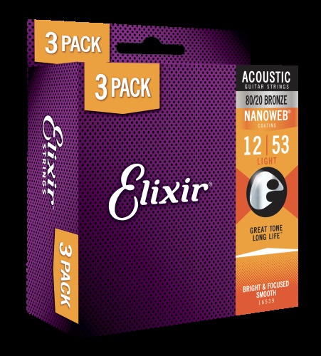 Elixir 80/20 Bronze .012 3-pack