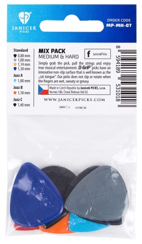 Trsátka Janíček D-Grip Mix Pack Medium-Hard (7 ks)