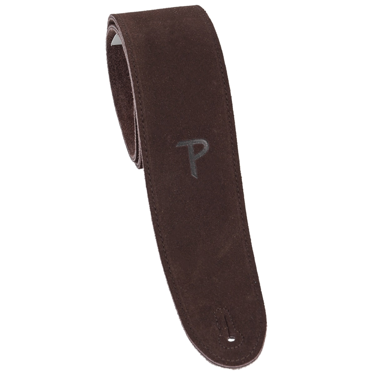 Kytarový popruh Perri´s Leathers 201 - semiš tmavě hnědý