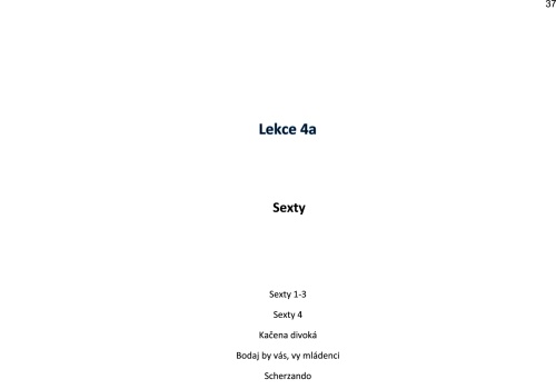 S. Juřica: Rychle a zábavně - Lekce 3 a 4